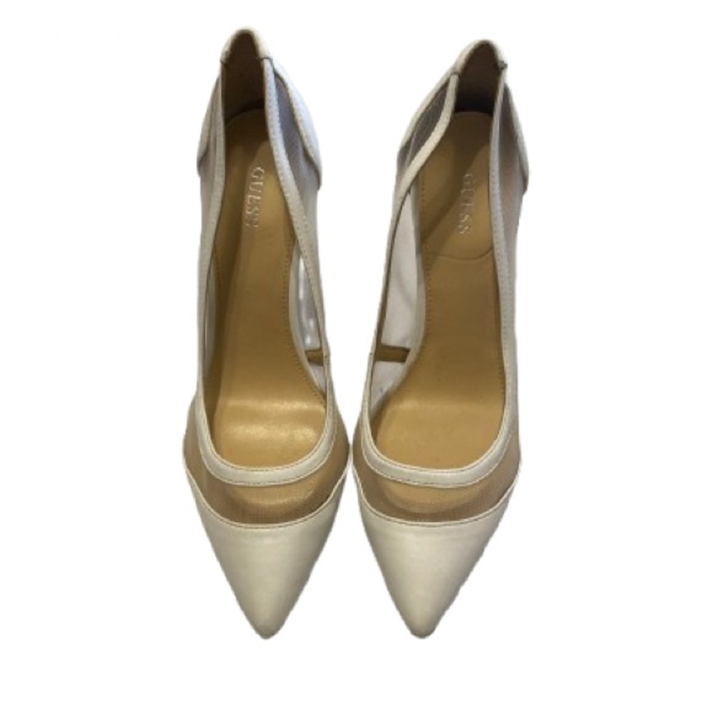Guess Women's Cream Pointed Toe Heels